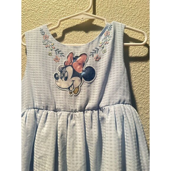 NWOT Disney Junior Minnie Mouse Blue Pleated Layered Waterfall Dress Size 4T - Picture 8 of 10